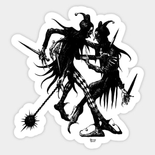 Dancing Jesters Sticker